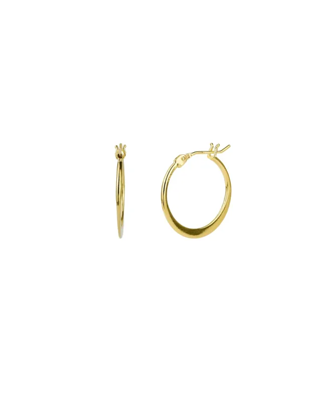 Flat Tapered Hoops | 18mm sold by Blue Ruby