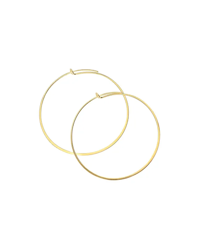 Flat Hoops I 45mm sold by Blue Ruby