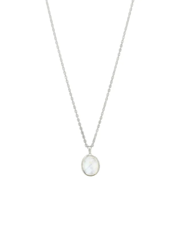 Oval Bezel Stone Necklace sold by Blue Ruby