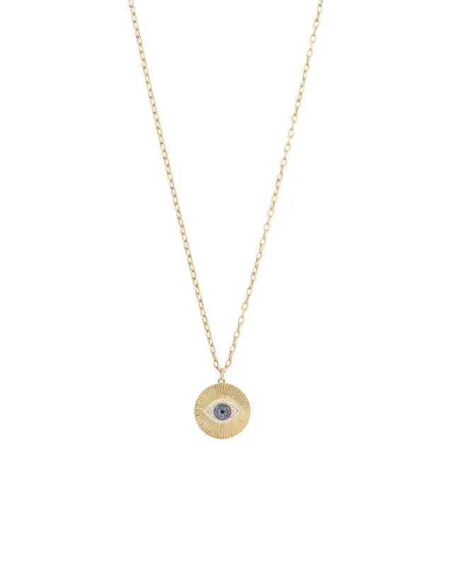 Large Evil Eye Ray Cable Necklace sold by Blue Ruby