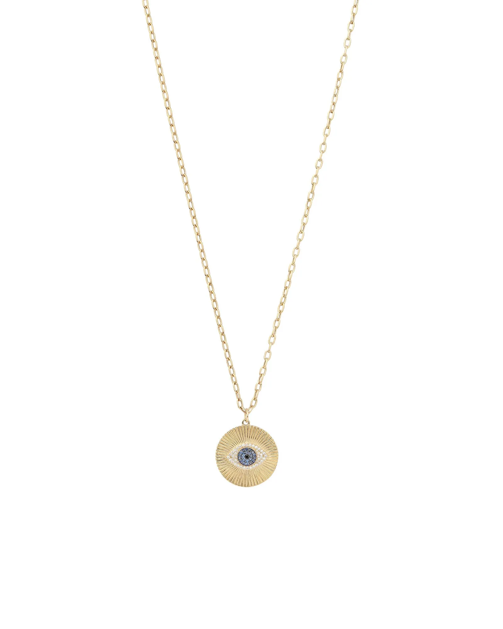 Large Evil Eye Ray Cable Necklace sold by Blue Ruby