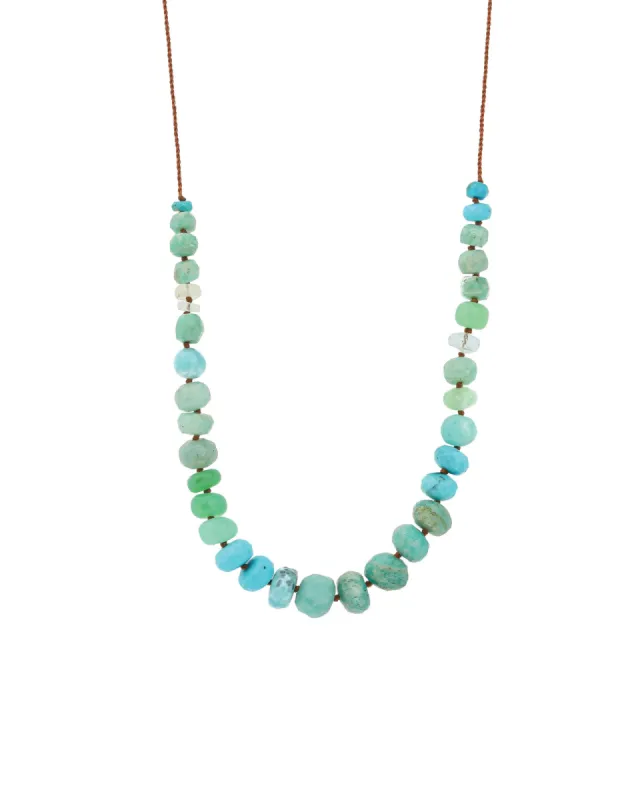 Mixed Stone Tassel Necklace sold by Blue Ruby