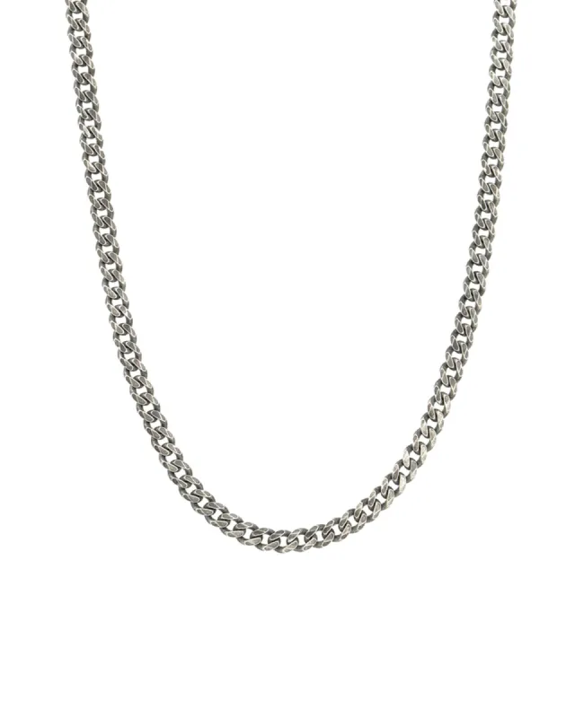 Diamond Cut Curb Chain Necklace | 3.5mm sold by Blue Ruby