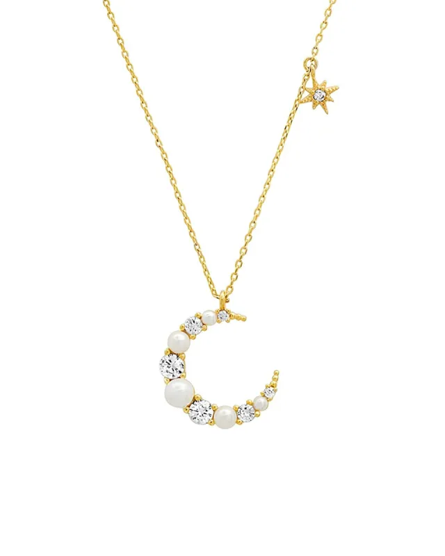 Crescent Moon Necklace sold by Blue Ruby
