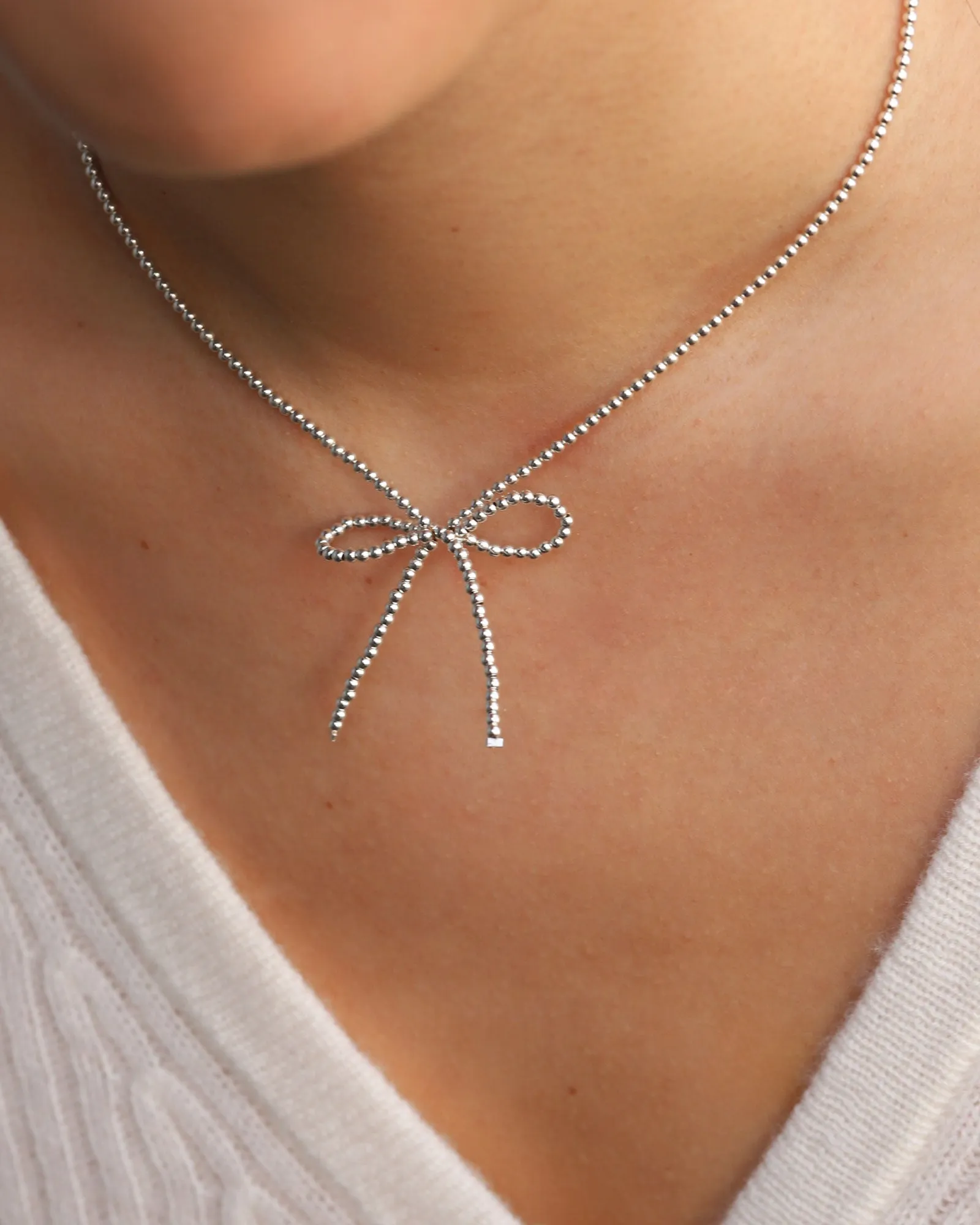 Beaded Bow Necklace sold by Blue Ruby product image thumbnail 2