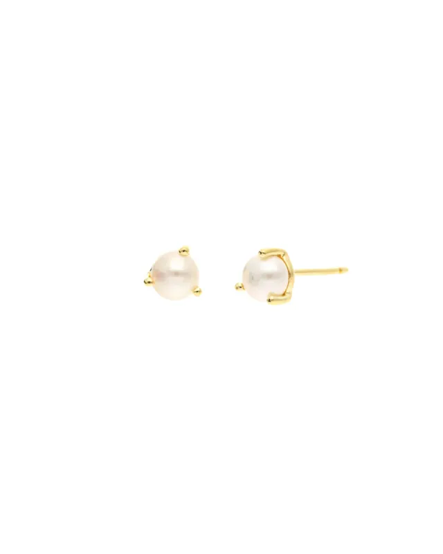Pearl Studs I 4mm sold by Blue Ruby