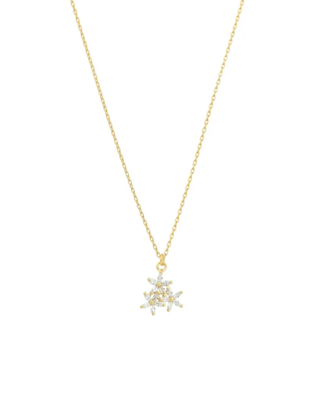 3 Crystal Flower Necklace sold by Blue Ruby