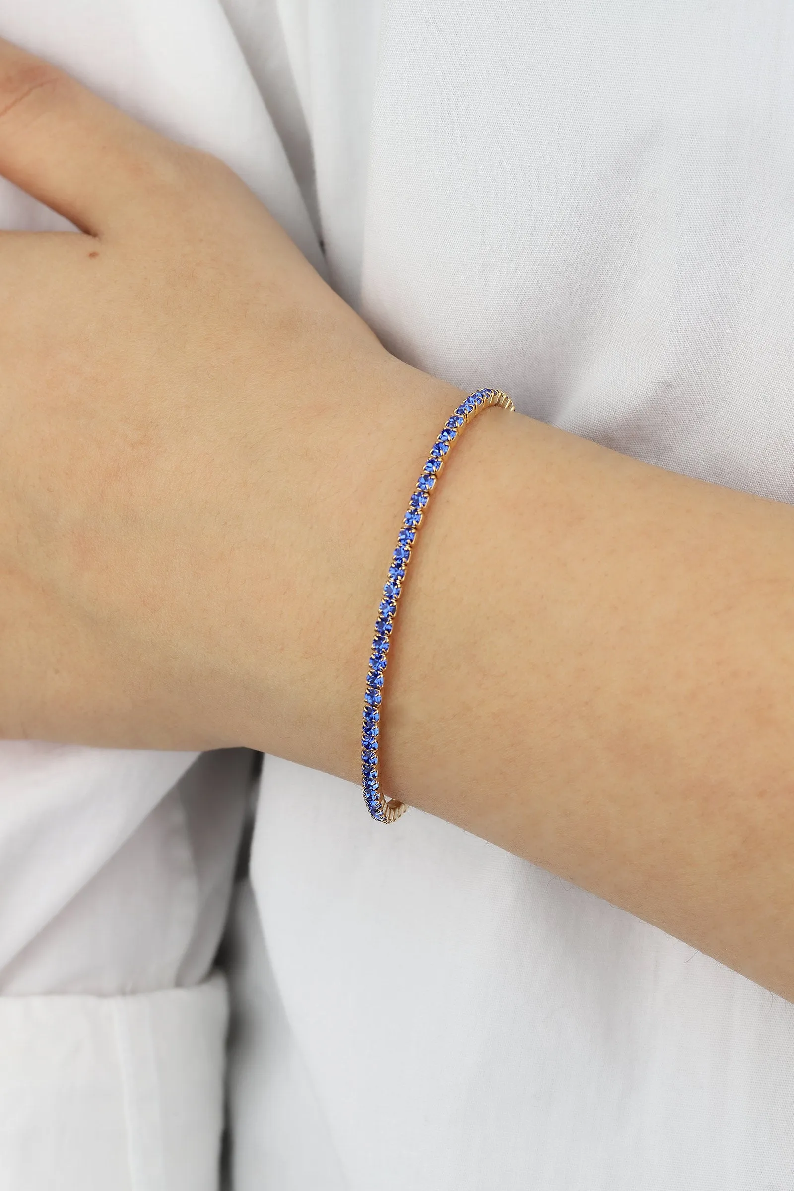 1 Row 2.5mm CZ Stretch Bracelet sold by Blue Ruby product image thumbnail 2