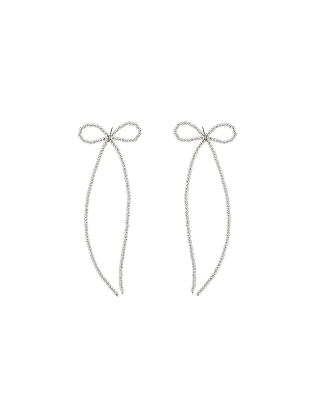 Beaded Long Bow Studs sold by Blue Ruby