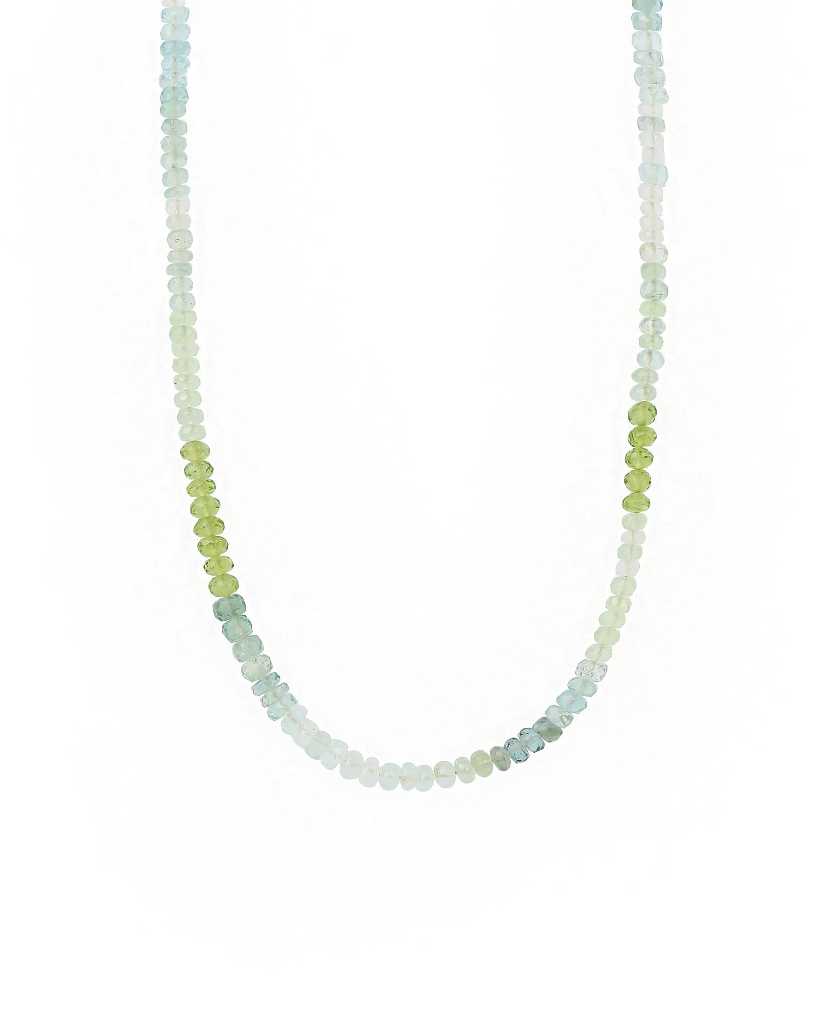 Green + Blue Mix Stone Necklace | 4-5mm sold by Blue Ruby