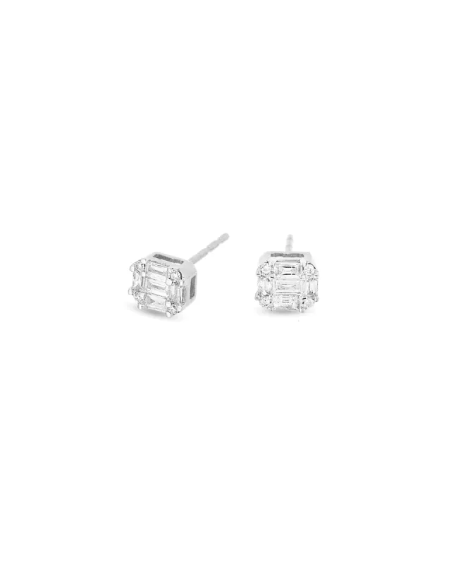 Multi Baguette Studs sold by Blue Ruby