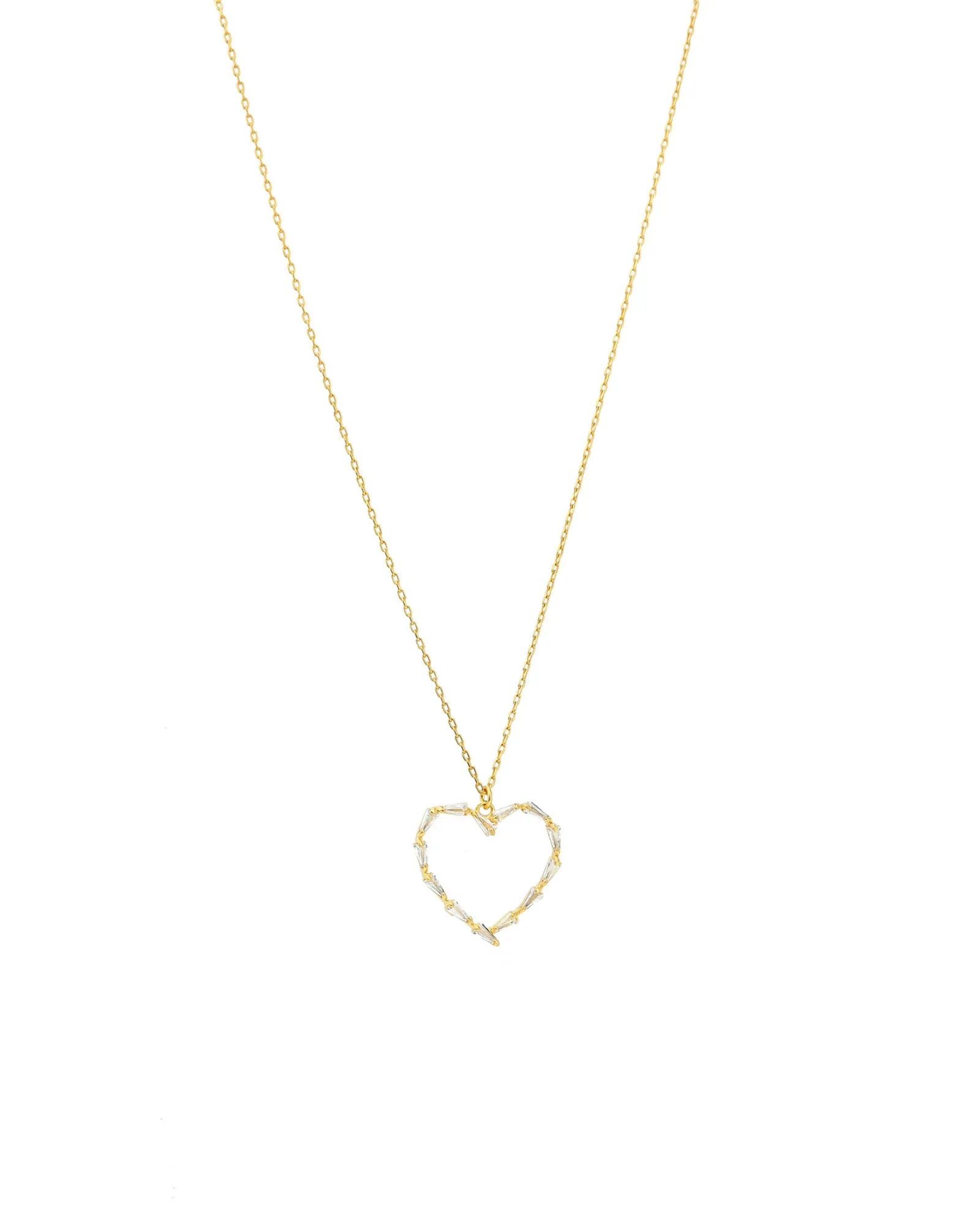 Cut Out Heart Baguette Necklace sold by Blue Ruby