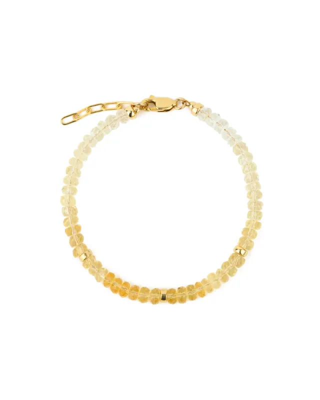 Citrine Three Rondelle Bracelet | 5mm sold by Blue Ruby