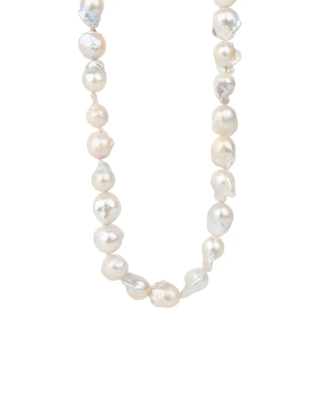 Baroque Pearl Heart Clasp Necklace sold by Blue Ruby