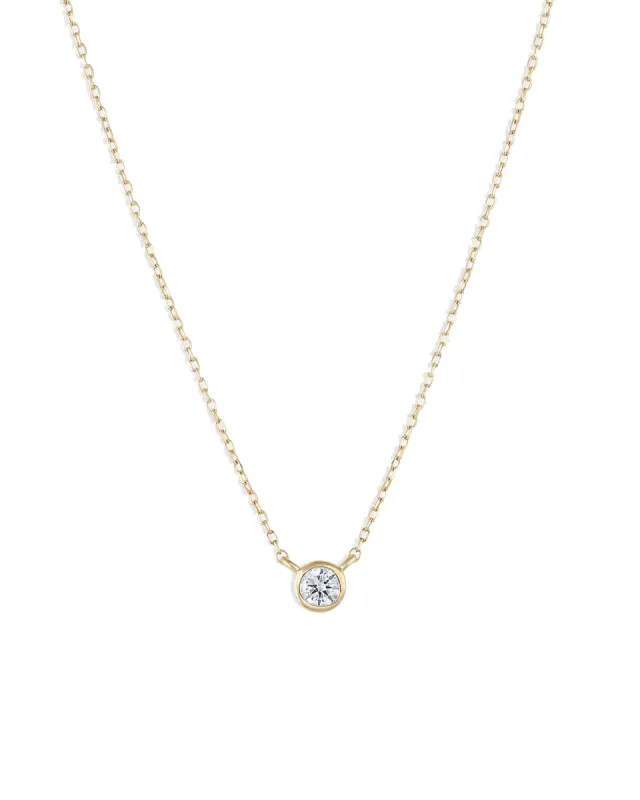 Bezel CZ Necklace sold by Blue Ruby