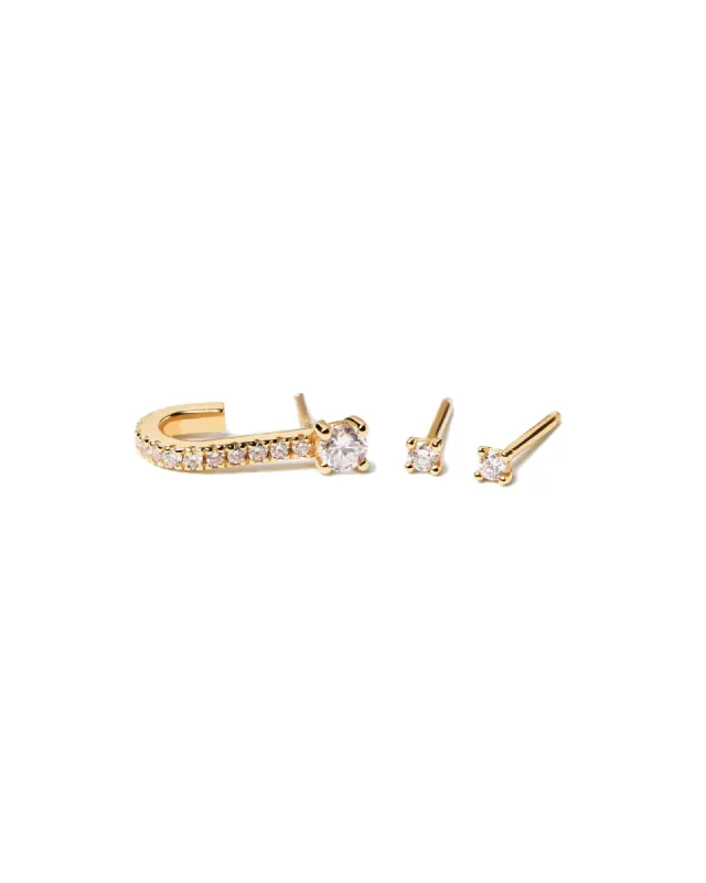 J Hoop Set of 3 Studs sold by Blue Ruby