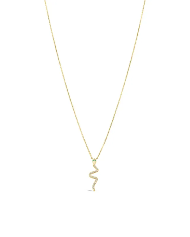 Pavé Snake Necklace sold by Blue Ruby