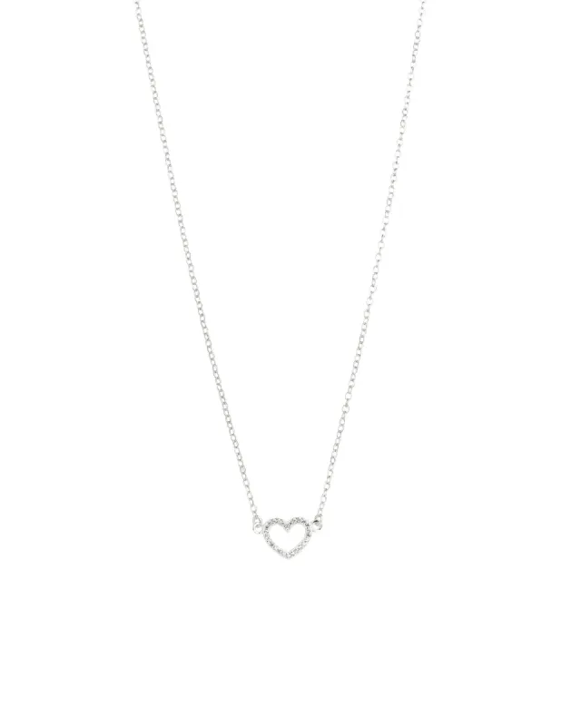 Pavé Open Heart Necklace sold by Blue Ruby
