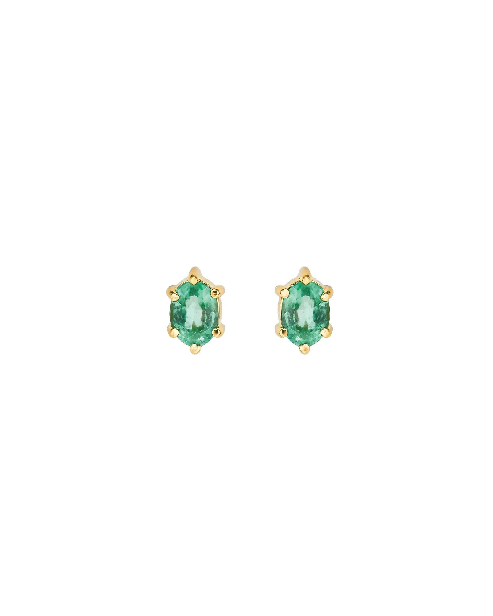 Oval Emerald Studs sold by Blue Ruby