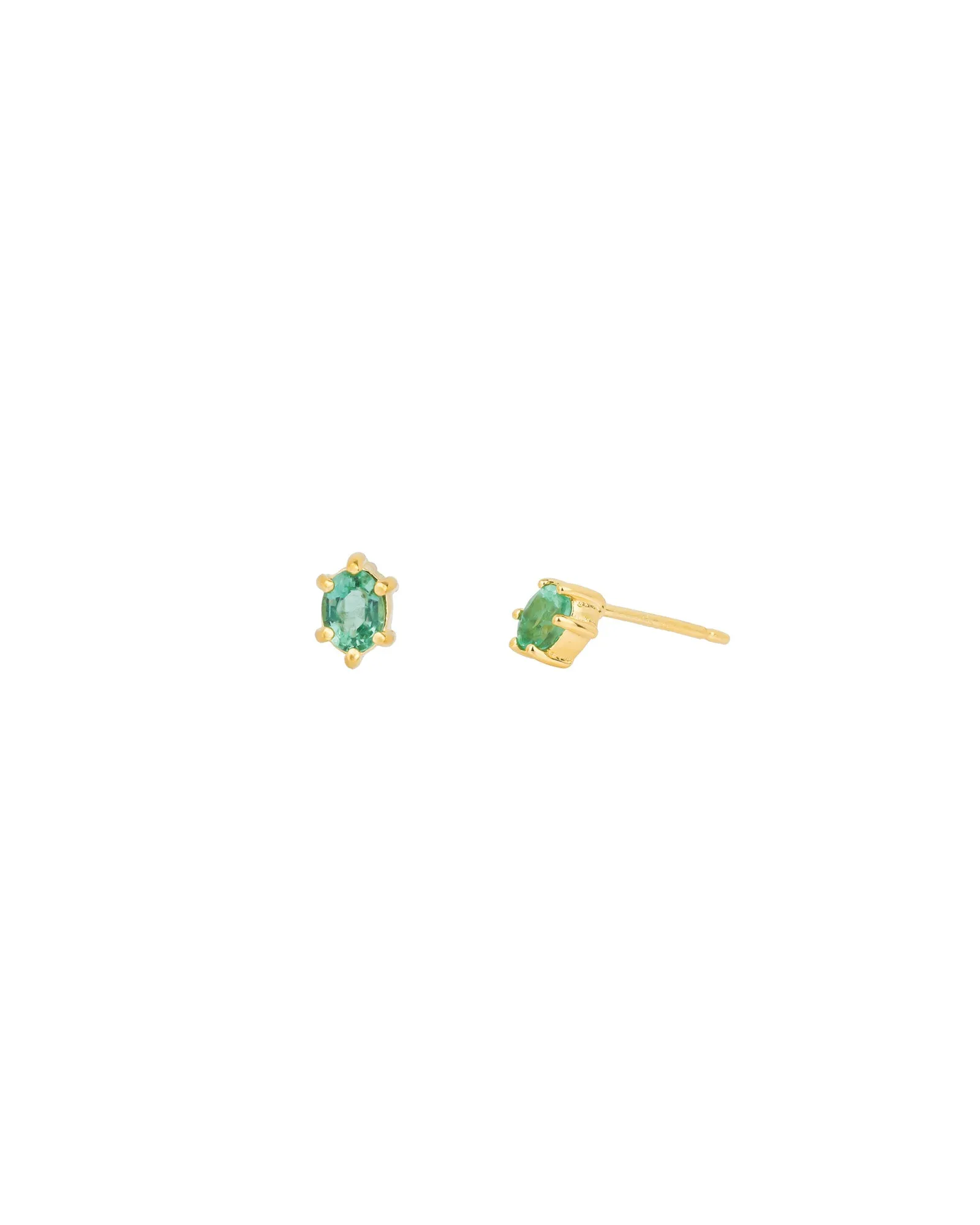 Oval Emerald Studs sold by Blue Ruby product image thumbnail 3