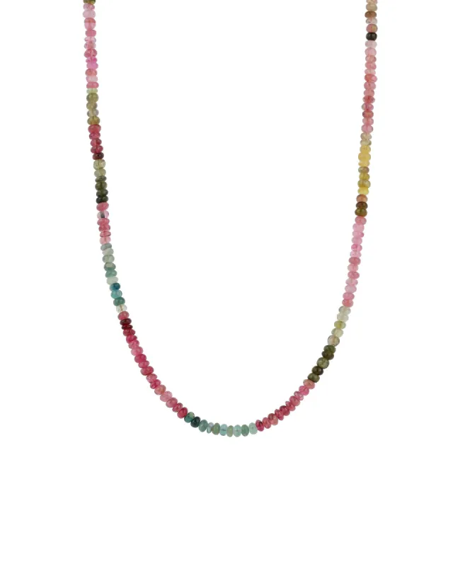 Mix Tourmaline Stone Necklace | 3mm sold by Blue Ruby