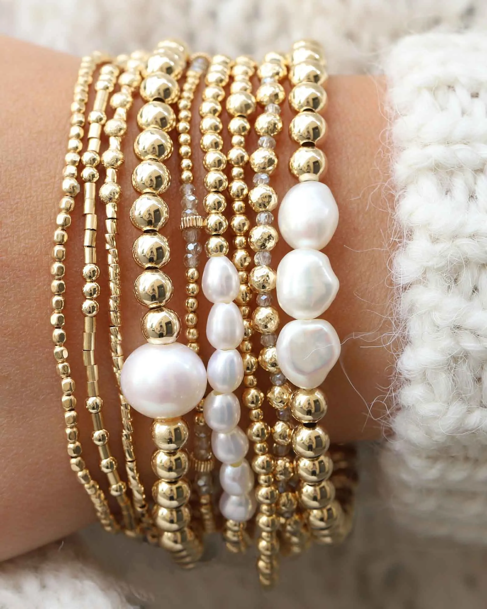 Beaded Pearl Bracelet I 5mm sold by Blue Ruby product image thumbnail 2