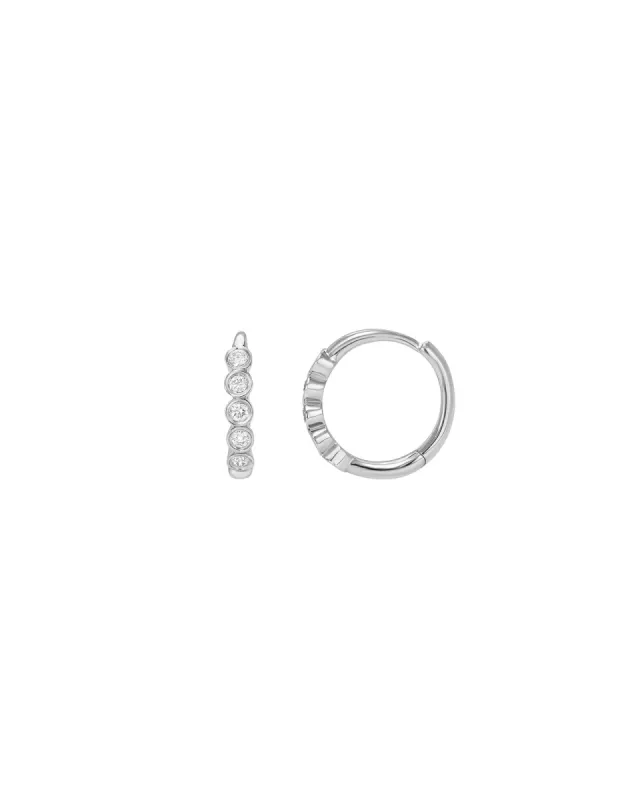 5 Bezel CZ Huggies | 11mm sold by Blue Ruby