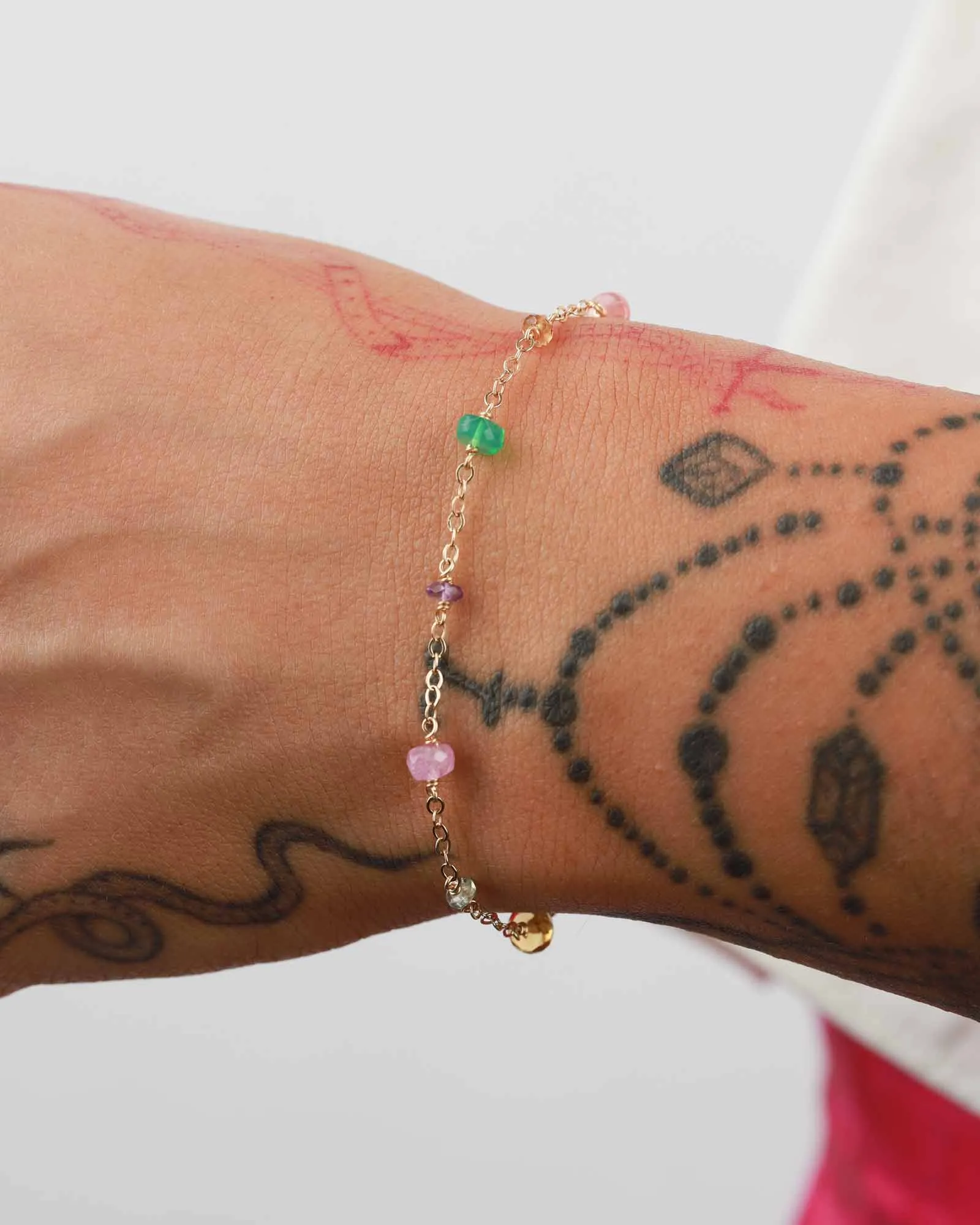 Mixed Stone Station Bracelet sold by Blue Ruby product image thumbnail 2