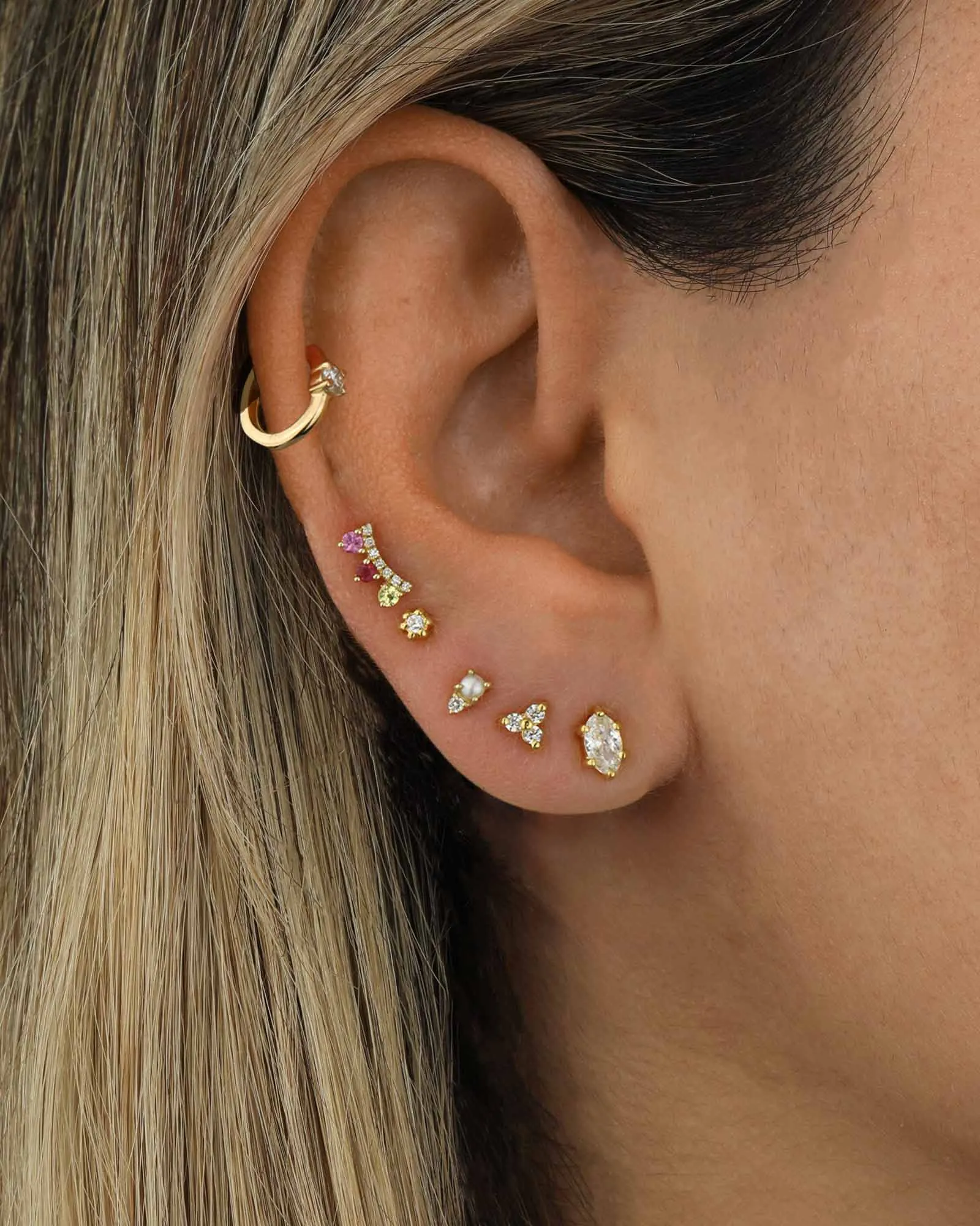 Pearl + Diamond Stud sold by Blue Ruby product image thumbnail 3