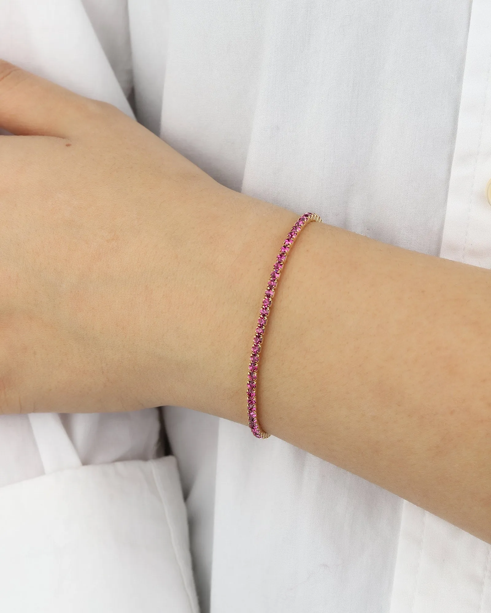 1 Row 2.5mm CZ Stretch Bracelet sold by Blue Ruby product image thumbnail 2