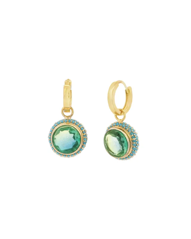 Stone Side Pavé Huggies sold by Blue Ruby