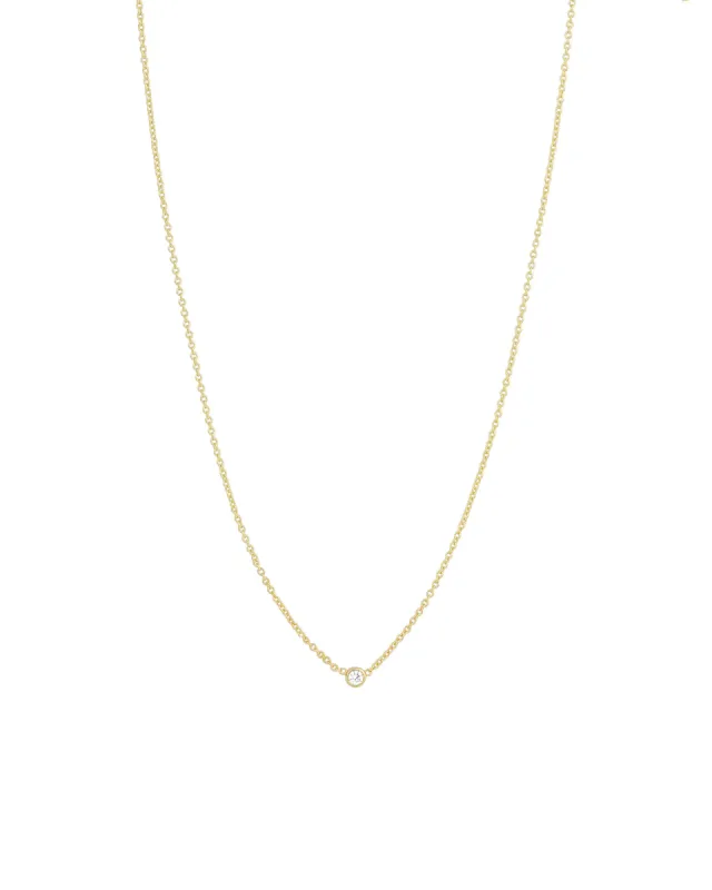 Bezel CZ Necklace sold by Blue Ruby