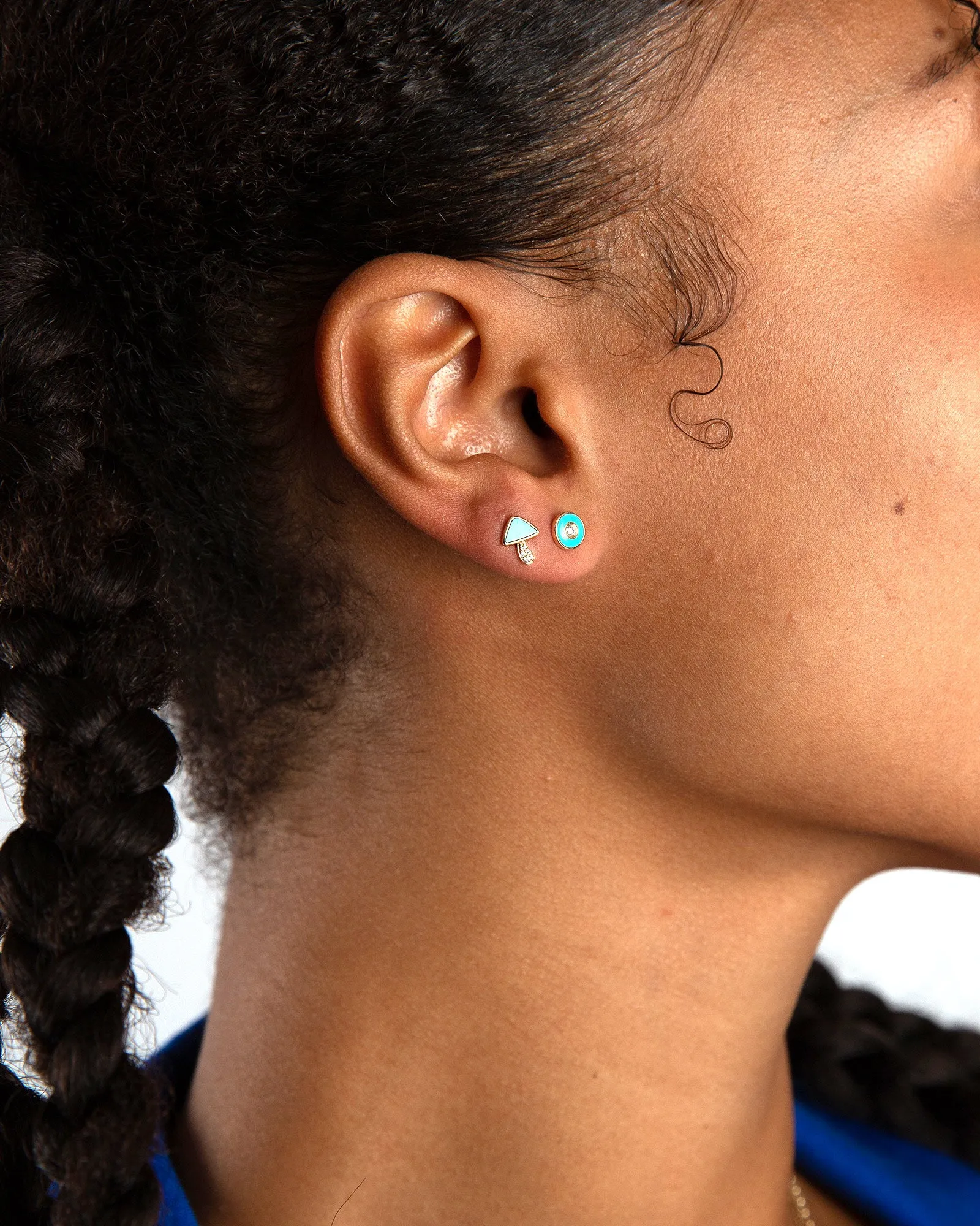 Enamel Diamond Disc Studs sold by Blue Ruby product image thumbnail 2