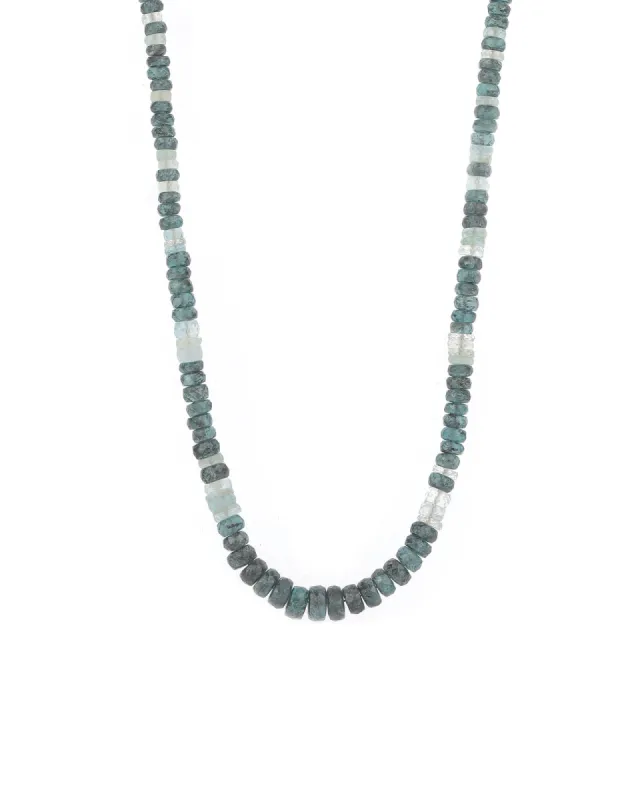 Kyanite Mix Graduated Stone Necklace sold by Blue Ruby