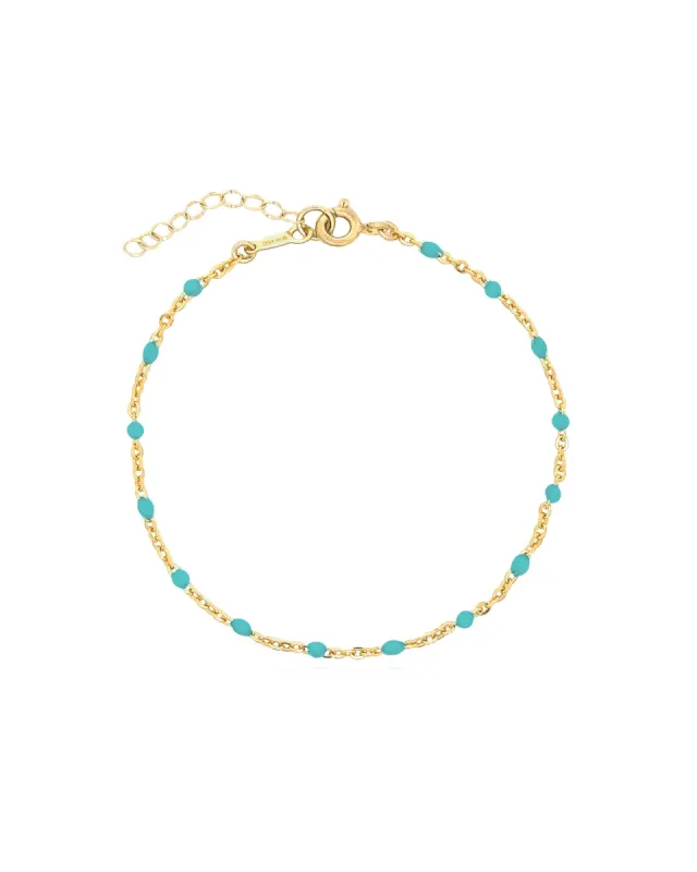 Enamel Beaded Chain Bracelet sold by Blue Ruby