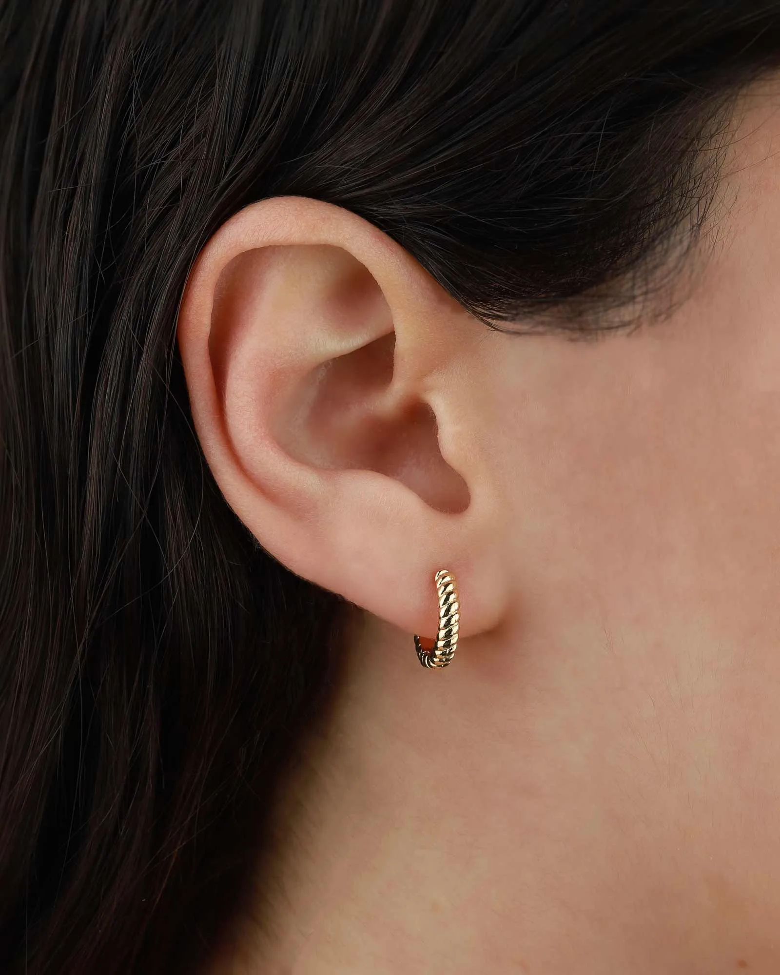 Twisted Gold Huggies | 12mm sold by Blue Ruby product image thumbnail 2