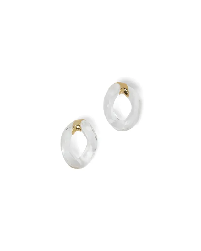 Lucite Molten Curb Link Post Earrings sold by Blue Ruby