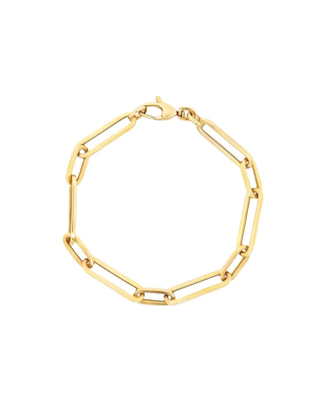 Mix Paperclip Chain Bracelet sold by Blue Ruby