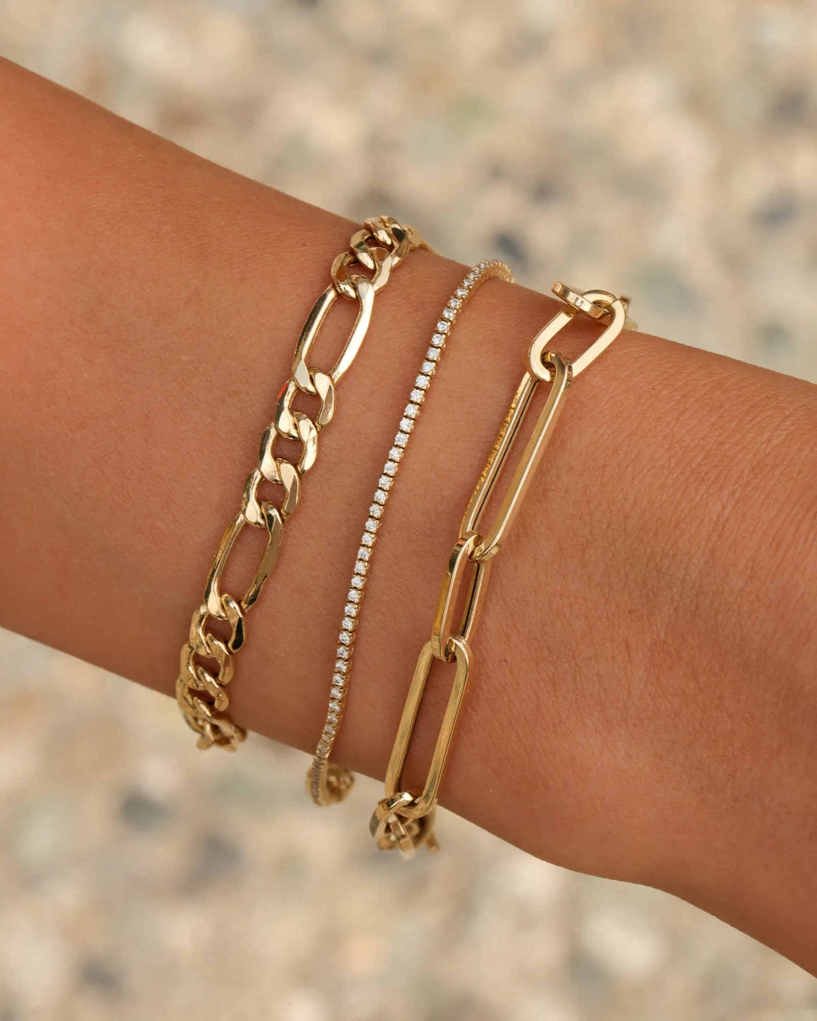 Mix Paperclip Chain Bracelet sold by Blue Ruby product image thumbnail 2