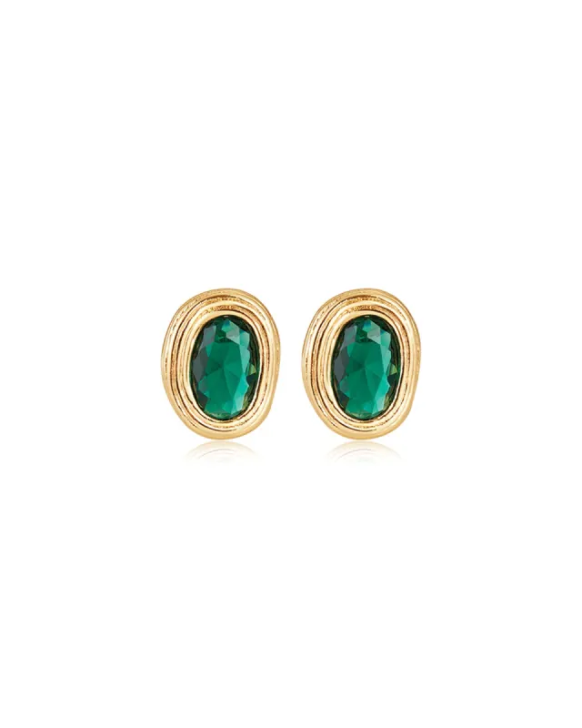 Oval Bezel Studs sold by Blue Ruby