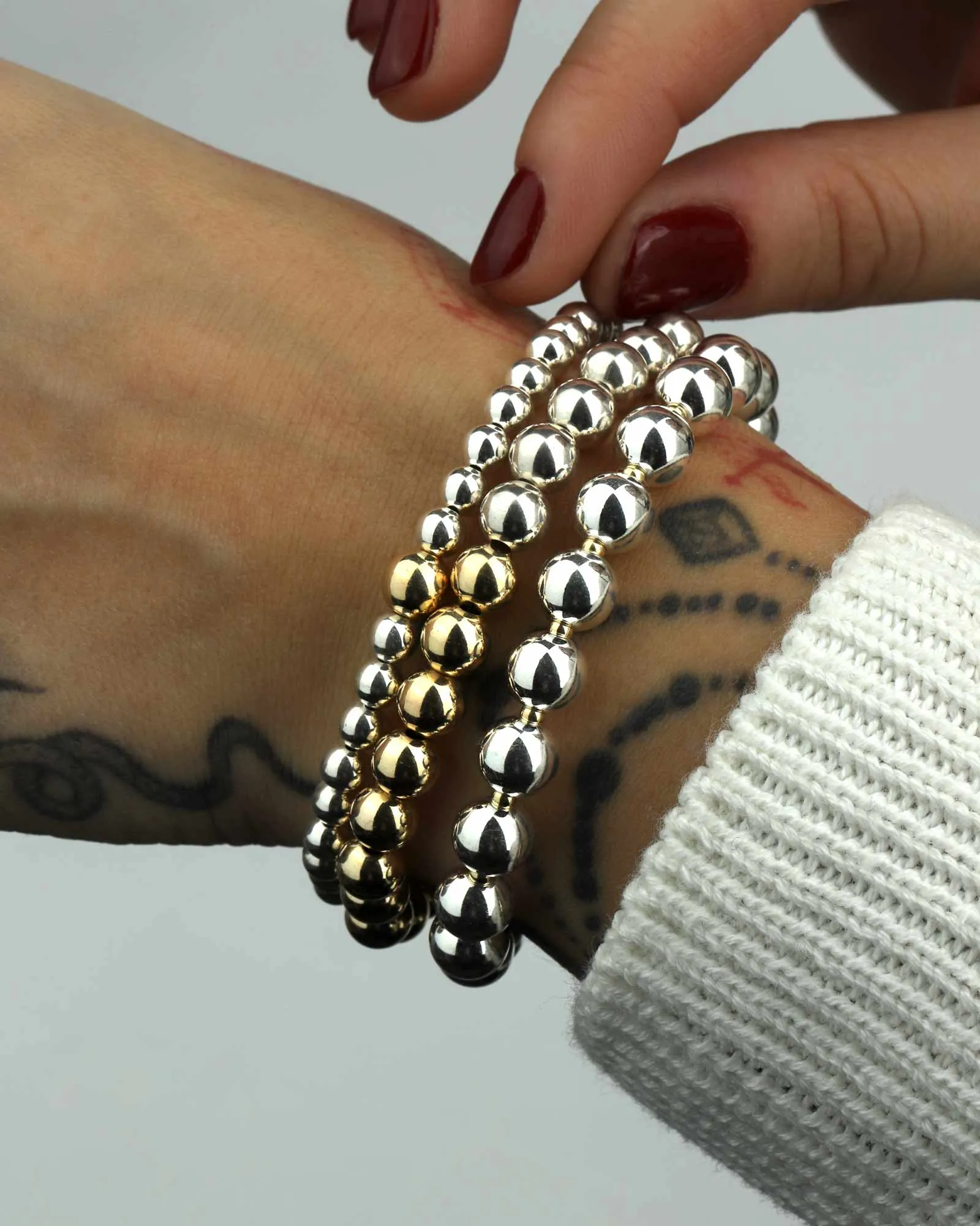 Two Tone Beaded Bracelet | 2.5-8mm sold by Blue Ruby product image thumbnail 2