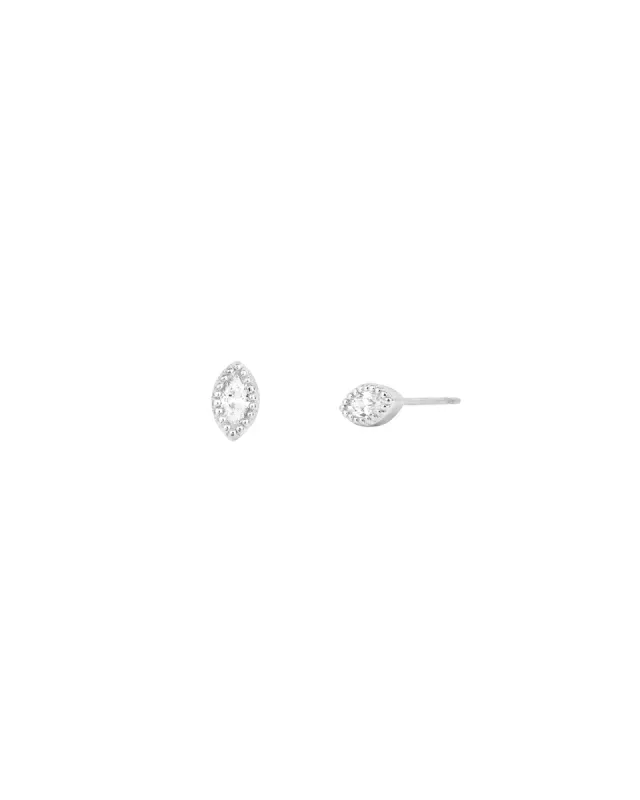 CZ Milgrain Marquise Studs sold by Blue Ruby
