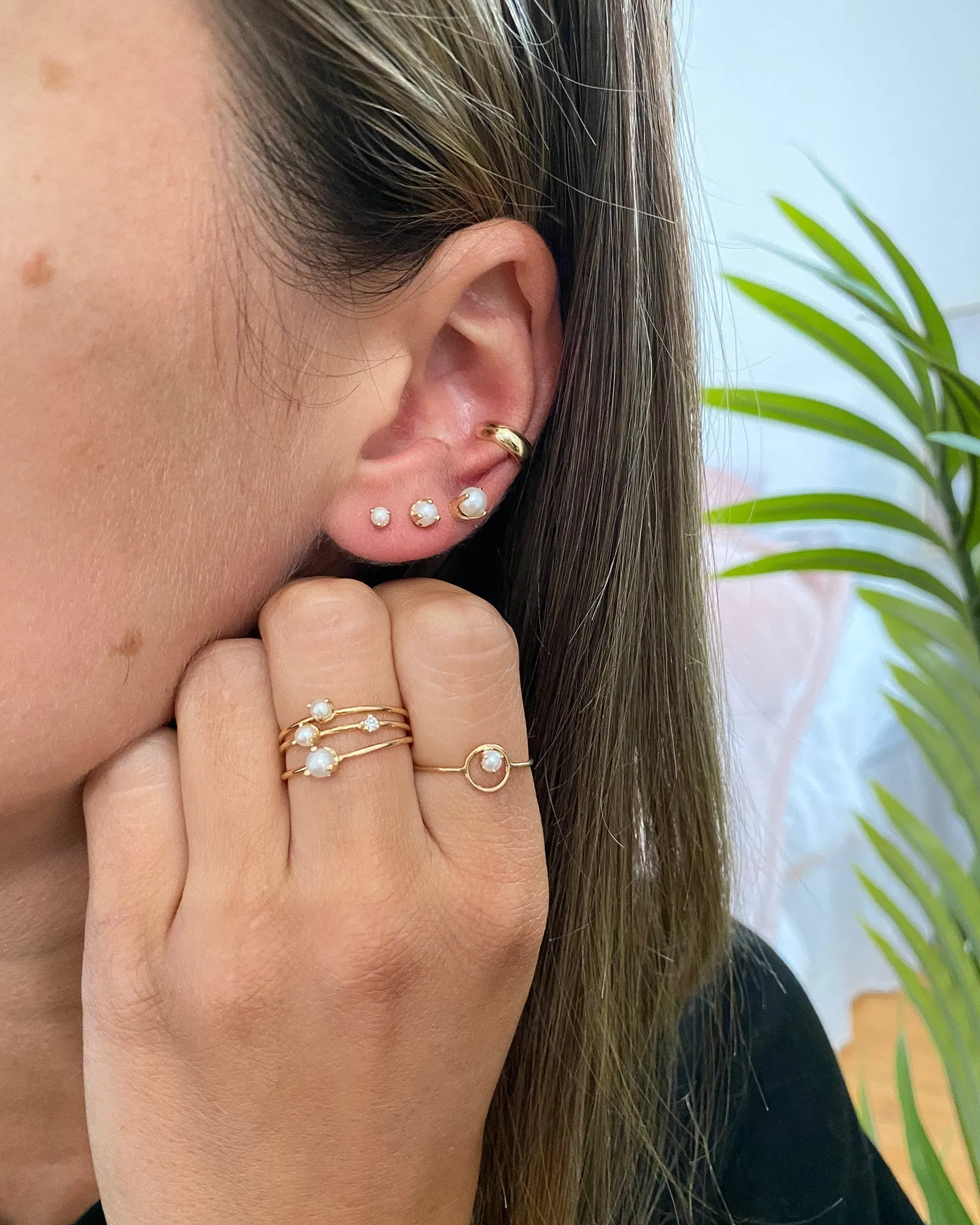 Single Prong Pearl Ring sold by Blue Ruby product image thumbnail 3