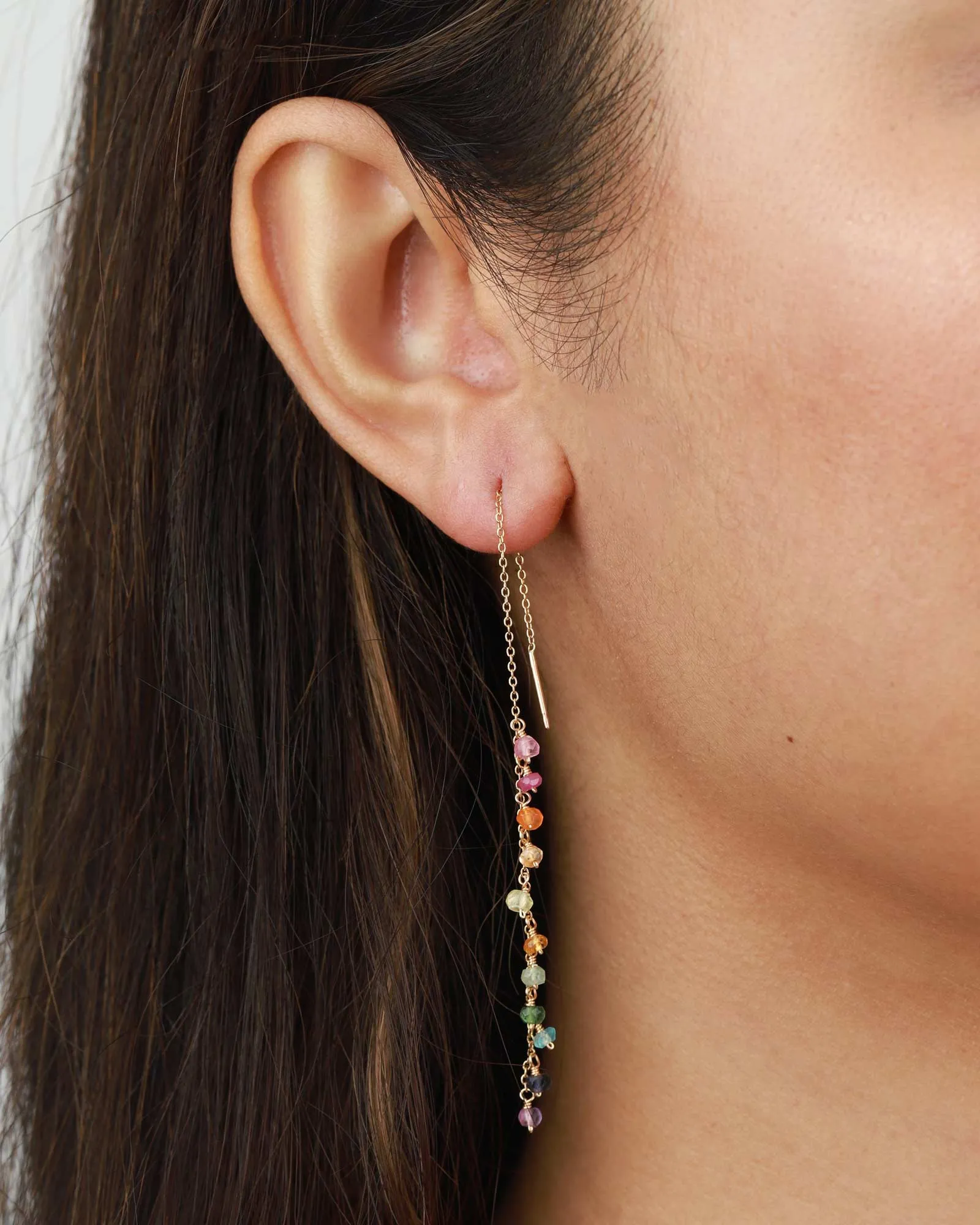 Multi Stone Drop Chain Threaders sold by Blue Ruby product image thumbnail 2