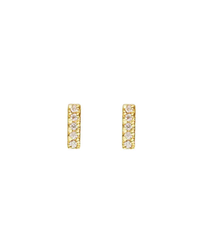Pavé Bar Studs sold by Blue Ruby