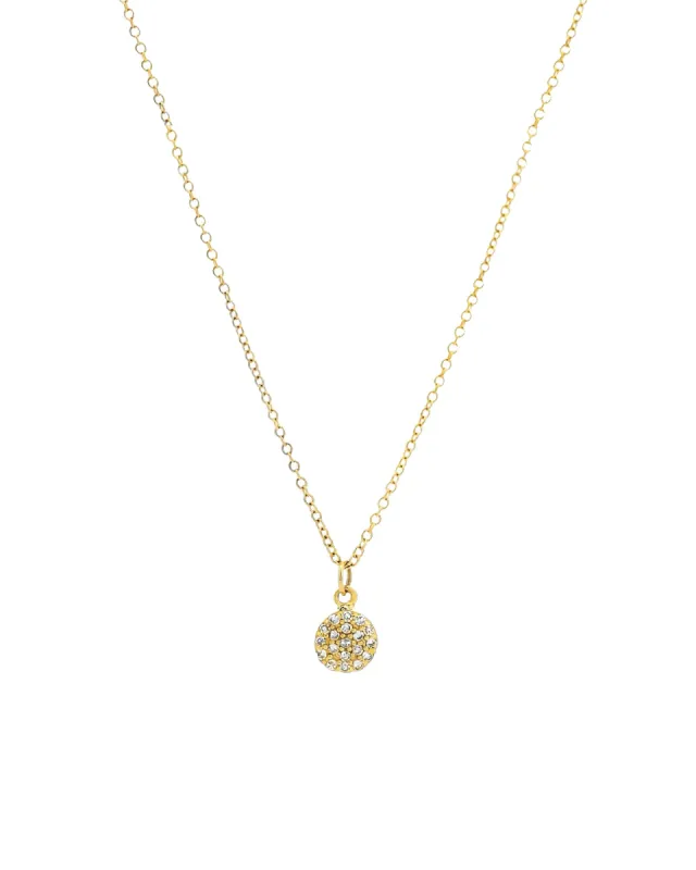 Pavé Disc Cable Necklace sold by Blue Ruby