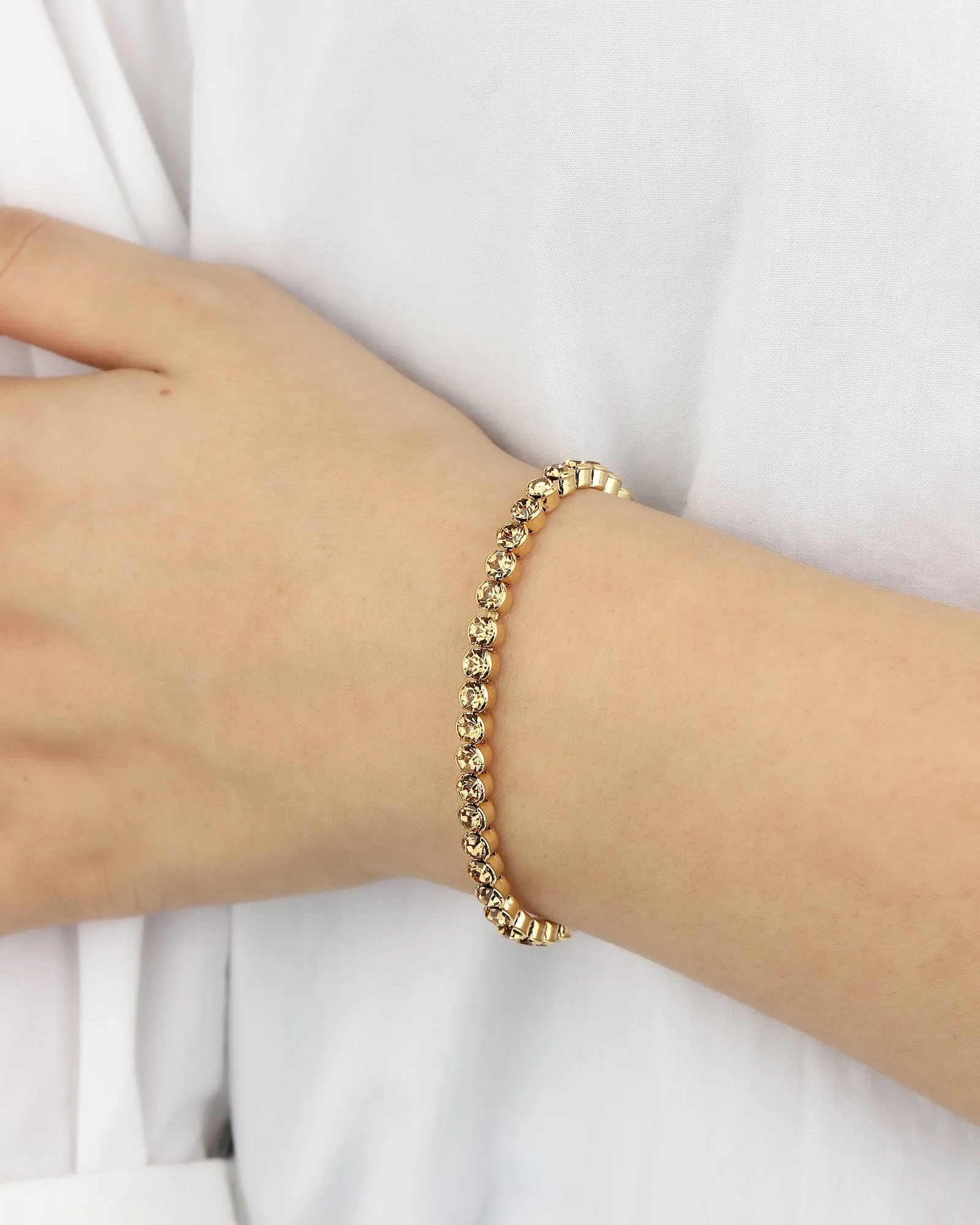 1 Row 4mm Crystal Stretch Bracelet sold by Blue Ruby product image thumbnail 2