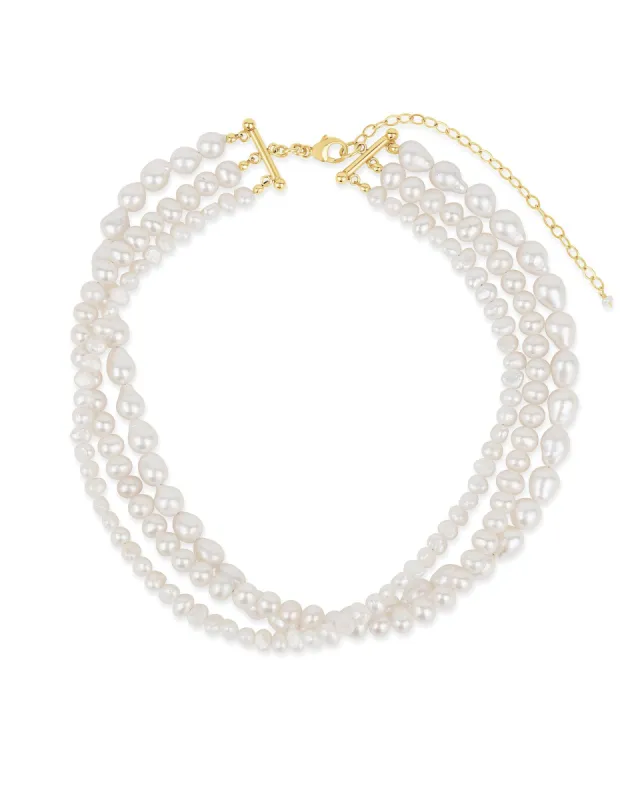 3 Row Mix Pearl Choker sold by Blue Ruby