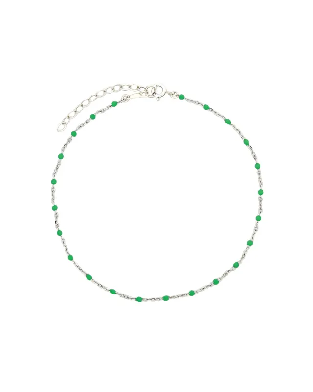 Enamel Beaded Chain Anklet sold by Blue Ruby