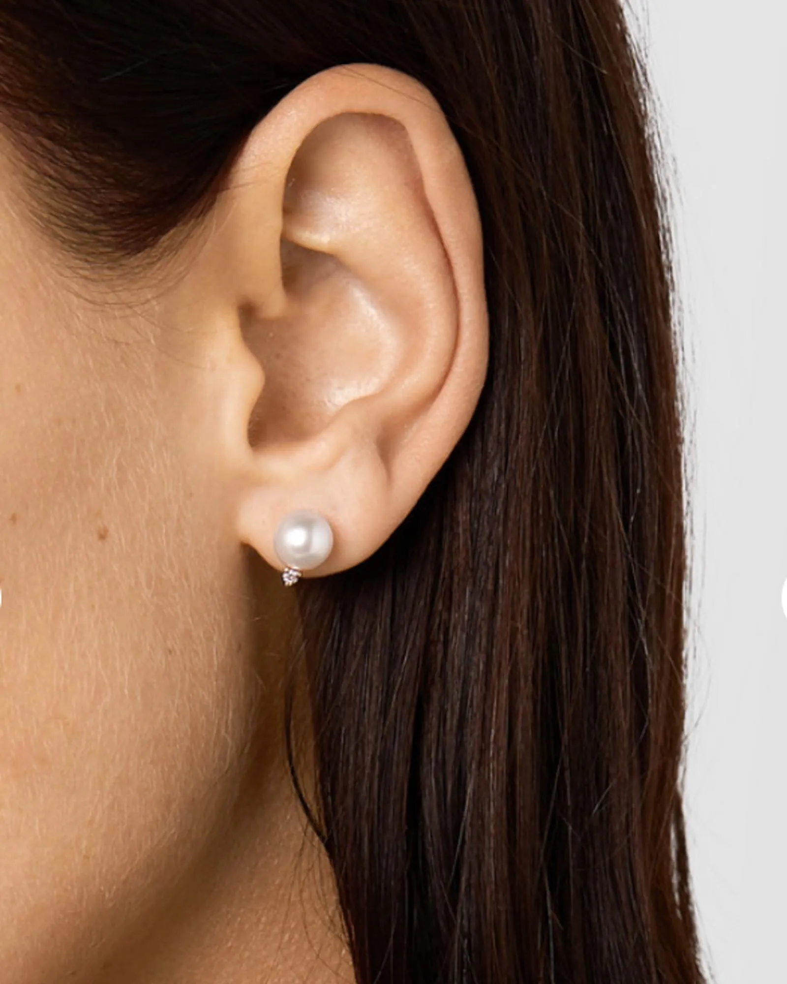 Pearl + Diamond Studs sold by Blue Ruby product image thumbnail 2